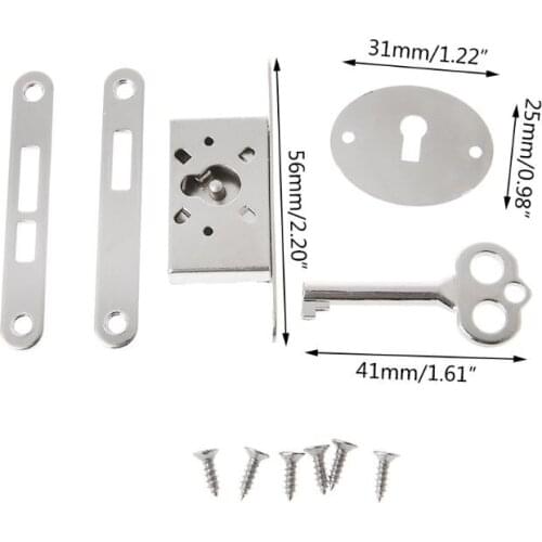 Vintage Drawer Lock With Key Antique Small Box Cabinet Door Locks Furniture Fittings