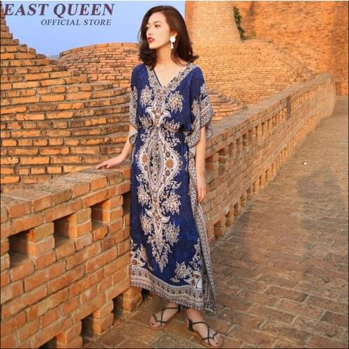 Women Boho chic mexican hippie ethnic style dress clothing bohemian holiday beach fashion female sexy dresses AA3489