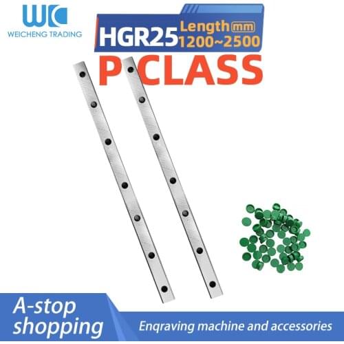 1pc/2pcs 1200 -2500mm P class HGR25 HR25 25mm Square Linear Guide Rail for Slide Block Carriages CNC Router Engraving