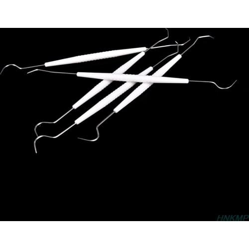 10PCS/Lot Double Ends Dentist Teeth Clean Hygiene Explorer Probe hook Pick Stainless Steel Dental Tool Products Hot