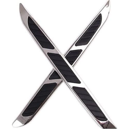 2Pcs Car Styling Vent Air Flow Fender Decoration 3D Shark Gills Stickers Decals