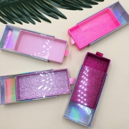 25mm Mink Lashes Slide Box Empty 10pcs/lot High Quality Custom Eyelashes Packaging Lash Vendor