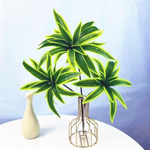 40CM Artificial Small Banyan Tree Indoor Fake Plants Green Plastic Palm Tree Branches Hotel Balcony Desktop Home Deco Accessorie