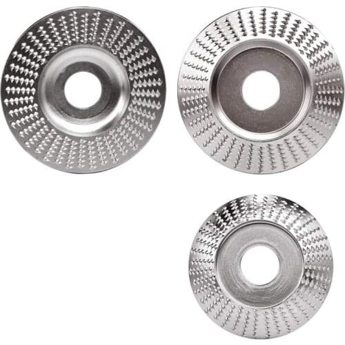 3Pcs 22mm Bore Wood Carving Disc Angle Grinding Wheel Rotary Disc Abrasive Sanding Carving Tool for Angle Grinder