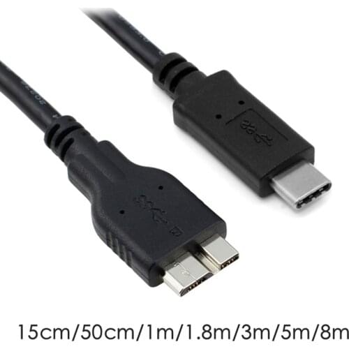 8m 5m Micro B USB C 3.0 Cable 5Gbps External Hard drive camera HDD Disk Cable for Samsung S5 Note3 Toshiba WD Seagate HDD Data