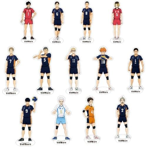 Anime Haikyuu!! Shoyo Tobio Daichi Sawamura koushi Nishinoya Asahi Kei Shimizu kiyoko Atsumu Osamu stand figures desk decor gift