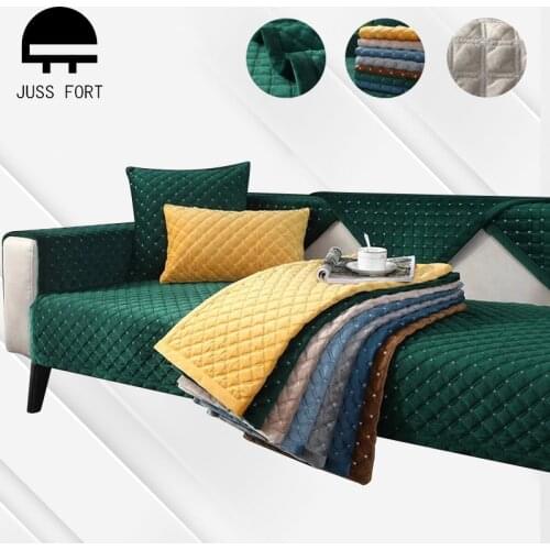 Nordic Thicken Plush Sofa Cover Luxury Holland velvet Anti-slip Cushion for Living room Furniture Slipcover Couch Backrest Towel