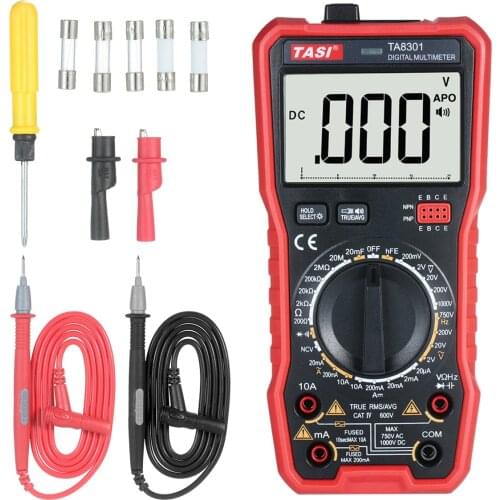TASI TA8301 Digital Multimeter Tester True RMS Multimeter Multifunctional Tester Voiced Readings OHM NCV Voltage Meter