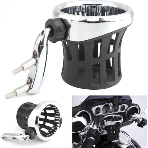 Motorcycle Custom Drinking Holder Cup Carrier Support Drink Cup Holder For Harley Road King Electra Glide Sportster Softail
