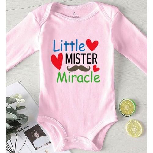 Children Jumpsuits Print Little Mister Baby Shower Gifts Clothing for Babies Newborn Clothing Printing Beard Baby Clothes