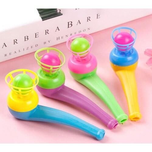 Kids Children Blowing Ball Toy Funny Colorful Sport Blowing Toy Fillers Pipe Ball Game Birthday Gifts Sport Toy