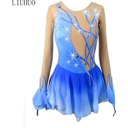 Hot-sale peromance wear wholesale Figure dancer costumes skating dress for sale skating dance Competition costumes