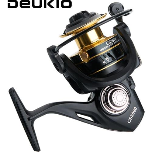 DEUKIO Spool Spinning Fishing Reel CS1000-7000 Max Drag Carp Saltwater Reel 4+1BB High Speed Spinning Reel Bass Pike Wheel