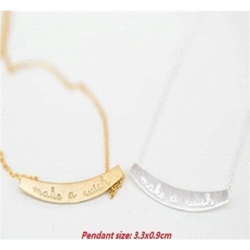 Fashion "make a wish" necklace, Hope the pendant necklaces for women