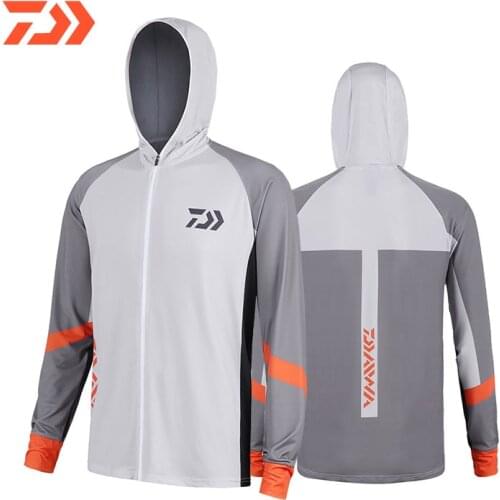 Daiwa Mens Fishing Jacket New Summer Quick Dry Fishing Clothes Fishing Shirts For Men Breathable Striped Male Fishing Jacket