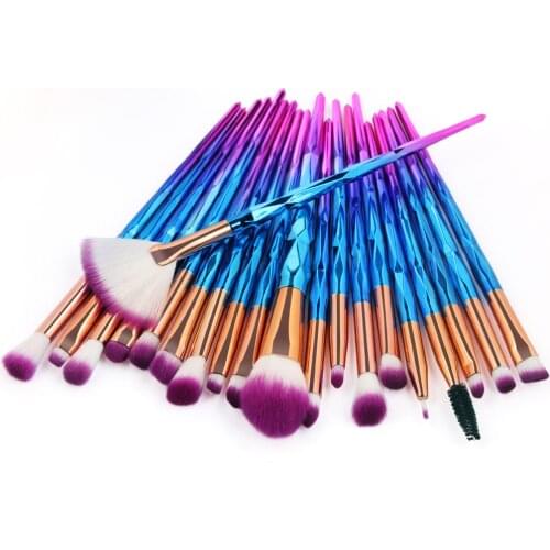 20Pcs Diamond Makeup Brushes Set Powder Foundation Blush Blending Eye shadow Lip Cosmetic Beauty Make Up Brush Pincel Maquiagem