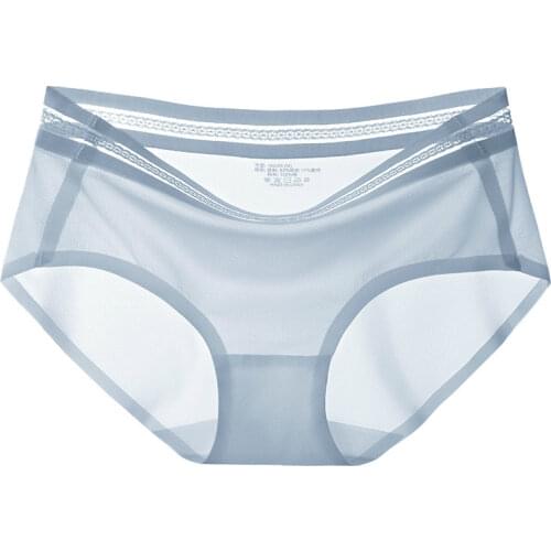 2020 New High Quality Panties Sexy Women Seamless Panties Solid Ultra-thin Underwear Womens Low-Rise Ruffles Briefs Lingerie