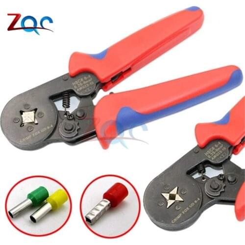6-4 0.25-6mm 23-10AWG Four Tube Bootlace Terminal Crimping Pliers Crimp Hand Tools electrical tubular mini clamp adjustable