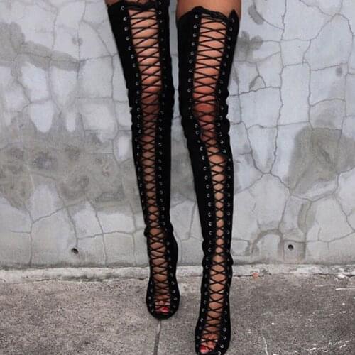 BUSY GRIL ML9106 Solid color super high-heeled fashionable over-the-knee boots with suede womens boots,high boots