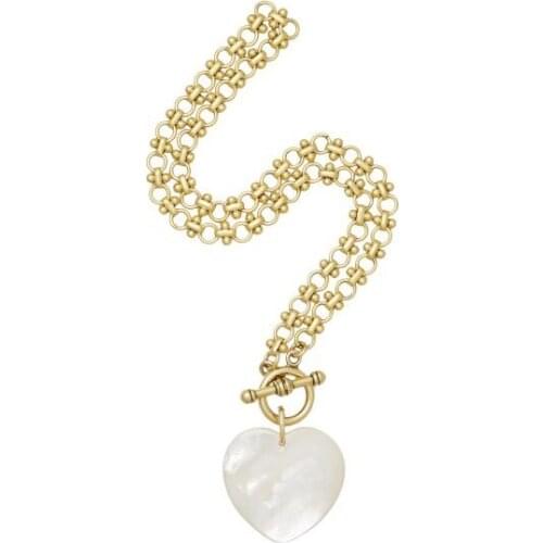 Colar masculino цепи vsco girl bohemian heart necklace women accesorios mujer steampunk bijoux shell long pendant necklace boho