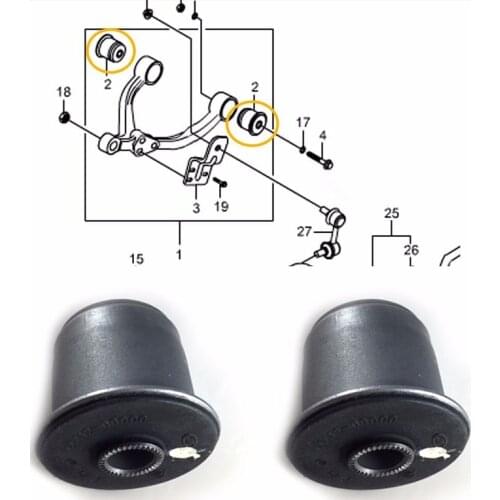 Front Upper Arm bushing for Ssangyong Rexton Kyron Stavic Acyton Oem Parts X 2P OEM 4441209000