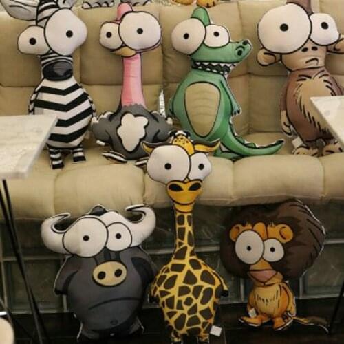 Cartoon Animal Shape Double-sided Printed Plush Pillow Cushion Cushion Doll