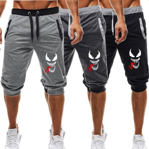 Casual shorts for men summer European and American style venom printing sports shorts for men