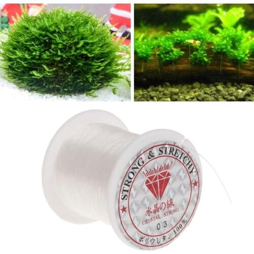 Aquarium Fish Tank Moss Line Binding Crystal Line Transparent 100m 0.3mm Ultrathin Aquatic Plants Wood Floating Water Grass