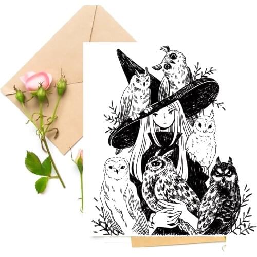 Pretty Girl / Owl Transparent Clear Stamps For DIY Scrapbooking/Card Making Stamps Fun Decoration Supplies