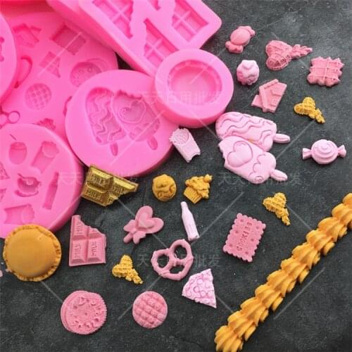 Dessert Series Silicone Mold Cake Decorating Tools Sugarpaste Craft Bakeware Fondant Chocolate Moulds