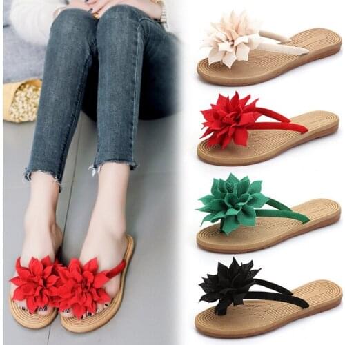 Dropshipping Flower High Quality Leisure Women Slippers Summer Shoes Beach Flip Flops Women Footwear Womens Shoes Women Slides