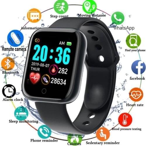 D20 Smart Watch Men Sport Smartwatch Heart Rate Monitor Blood Pressure Tracker Fitness Bracelet For IOS Android Y68 smart watch