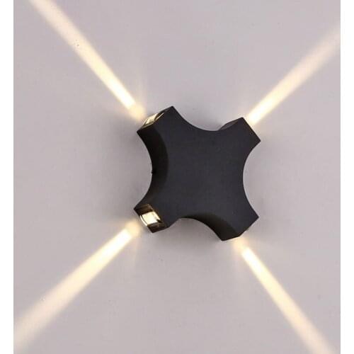 Led Cross star light outdoor waterproof wall lamp modern minimalist outdoor wall decoration trendy style Luminaire