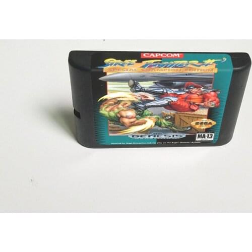 Street Game Fighter II Special Champion Edition - 16 Bit MD Game Card for Sega Megadrive Genesis Video Game Console Cartridge