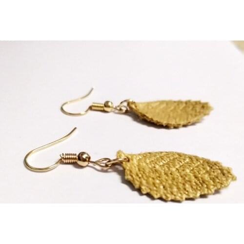 Vintage Leaves Earrings Luxury Bohemian Cotton Leaf Earrings Hollow Out Earrings For Women New Fashion Jewelry
