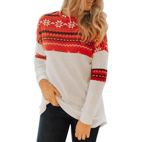Women’s Snowflake Printing Sweater Long Sleeve Christmas Pullover Cardigan, Autumn and Winter Jumper