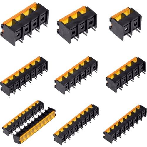 1PCS 2 3 4 5 6 7 8 9 10Pin HB-9500 Lid Barrier Terminal 9.5MM Pitch 300 30A Straight Line High Current Connectors Barrier Blocks
