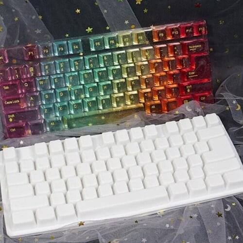 1PCS Keyboard Silicone Mold Handmade DIY Crystal Epoxy Jewelry Decoration Epoxy Mold