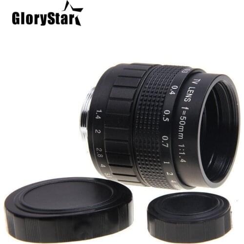 50mm F1.4 CCTV TV Movie lens+C Mount+Macro ring for Nikon 1 AW1 S2 J4 J3 J2 J1 V3 V2 V1 mirrorless Camera C-NI