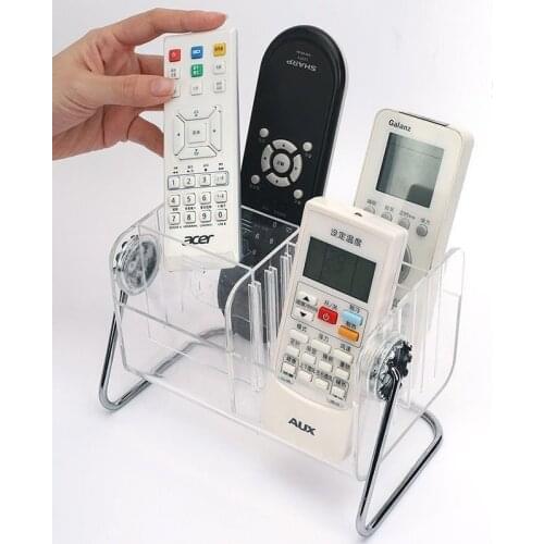 6 Grids Remote Control Holder Storage Box Acrylic Office Organizer Air Conditioner TV Remote Phone Makeup Brush Home Organizer