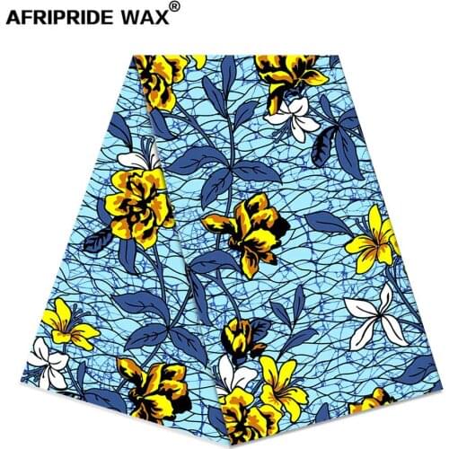 African ankara fabric high quality wholesale african flower 100% cotton real wax brocade fabric for clothing A18F0673