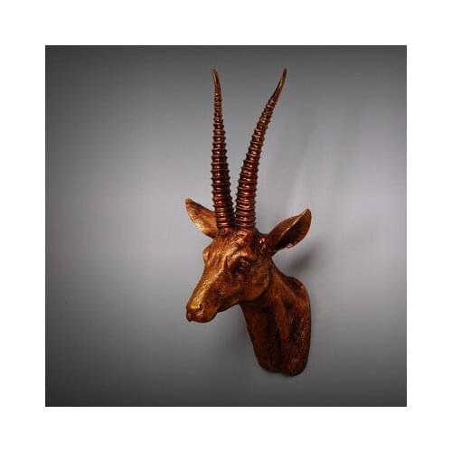 Antelope animal head Nordic type creative wall three-dimensional Decorative hanging home living room soft decoration art wall