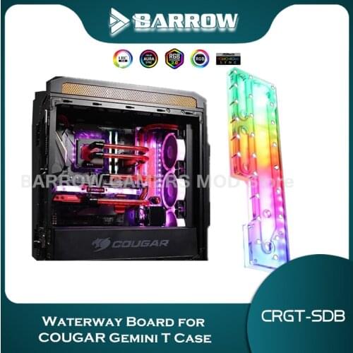 Barrow Distro Plate for COUGAR Phantom Chassis Baffle Aurora LRC2.0(5V 3Pin AURA) Water Cooling Program CRGT-SDB