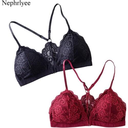 2021 New Women Hollow Out Bralette Beauty Back Lace Underwear Sexy Vest Female Add Pad Wireless Bra Seamless Lingerie CA327
