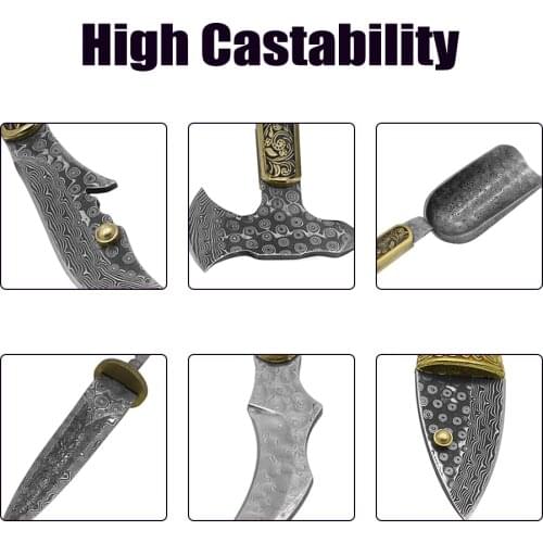 Damascus Steel Knife DIY Cutter Making Materials Pattern Steel Bar Blade Blank Has Been Heat Treating Pocket Knives Hand Tool