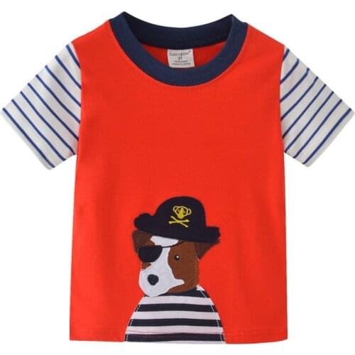 Funnygame Toddler Summer T shirts Cartoon Printed New 2020 Baby Cotton Clothing Casual Tees Tops Boys T shirts