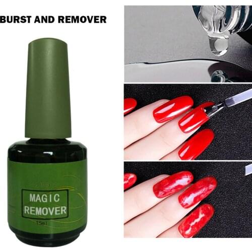 15ml Burst Soak-Off Gel Nail Polish Lacquer Remover Home Salon Manicure Art Tool Manicure Lint-Free Napkin Cleaner Nail
