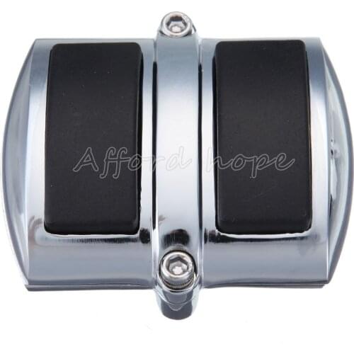 Chrome Motorcycle Rubber Rider Footrest Footpeg Brake Heel Shift Pedal Pad Cover For Honda VLX600 750 Spirit 250 Rebel 1100 ACE