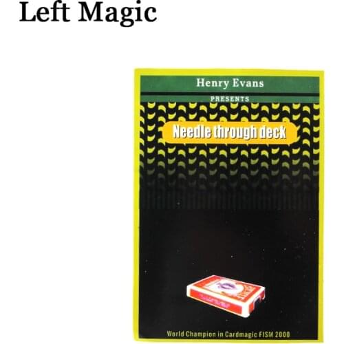 Needle Through Deck Magic Tricks Card Magic Props Close Up Illusions Gimmick Props Comedy Magician Toys