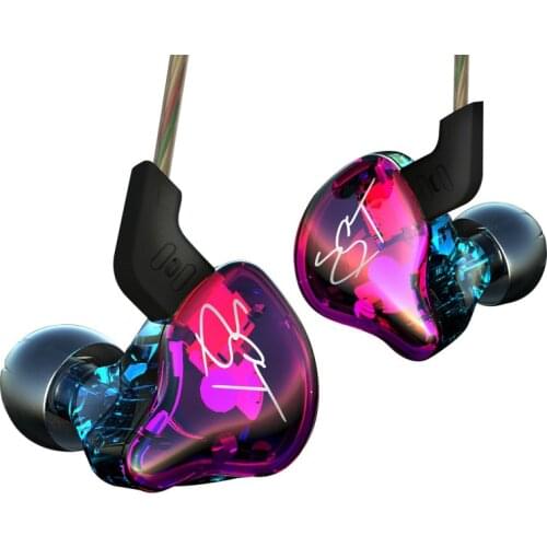 KZ ZST Colour Balanced Armature+Dynamic Hybrid Dual Driver Earphones HIFI Earbuds Bass Headset In-ear Earphones With Microphone